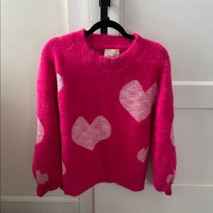 Valentine’s Day Cozy Pink Heart Sweater
